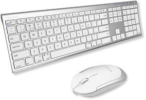 Macally Premium Bluetooth Keyboard and Mouse for Mac | Compatible Apple Wireless Keyboard and Mouse Combo (110 Keys Multi-Device Rechargeable) for MacBook Pro/Air and iMac