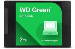 Western Digital 2TB WD Green Internal PC SSD Solid State Drive - SATA III 6 Gb/s, 2.5"/7mm, Up to 550 MB/s - WDS200T2G0A