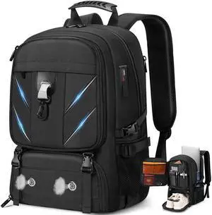 Banlole 17.3 Inch Travel Laptop Backpack with Shoe Compartment,Water Resistant Anti Theft Bag with USB Charging Port,50L Backpacks Compartmentsfor Men Women