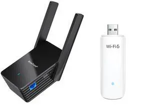 BrosTrend WiFi 6 AX3000 WiFi to Ethernet Adapter with RJ45 Gigabit Port + BrosTrend WiFi 6 AX1800Mbps USB WiFi Adapter Dual Band WiFi Dongle 5GHz 1201Mbps Bundle