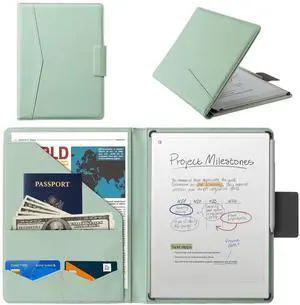 Cobak Premium PU Leather Case for Remarkable Paper Pro 11.8" (2024) - Slim Magnetic Back Cover with Auto Sleep/Wake, Folder Design, Magnetic Pen Holder Strap, Sage Green