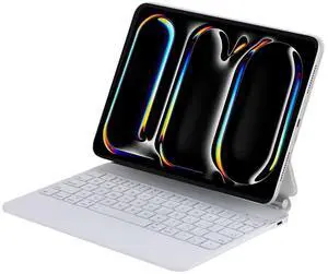 Dolpking Magic Keyboard Case for iPad Pro 11-inch (M4, 2024), Keyboard Case for iPad Pro 11 with Multi-Touch Trackpad, Floating Cantilever Stand, Backlit Keys - White