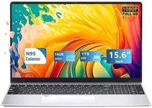 Gaming Laptop,15.6 Inch FHD IPS 1920*1080 Laptop Computer, Laptops 12th Gen N95 Processor (Up to 3.4GHz) , 16GB 1TB SSD, Supports 180 Angle Opening Backlit Keyboard Fingerprint Unlock Win 11 Pro