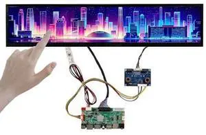 FanyiTek 24 inch 1920x360 DV240FBM-NB0 IPS Capacitive Touch Sensor Panel Stretched Bar LCD Screen and USB SD Card Board
