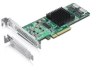 ipolex Internal PCIe SAS/SATA HBA RAID Controller Card, SAS2008 Chip, PCIe 2.0 x8, Dual SFF-8087 Mini SAS, Windows/Linux/VMware Compatible, LSI 9211-8i Equivalent