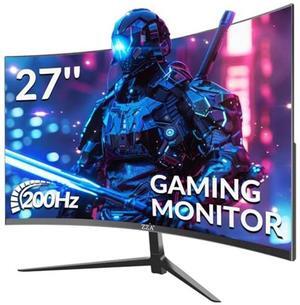 ZZA Gaming Monitor 27 inch PC Gaming Computer Monitor-165/200Hz 1ms -FHD 1080PGun FreeSyncGun HDMI 2.0Gun Display Port 1.4Gun VAGun  Angle AdjustableGun VESA Compatible,Black