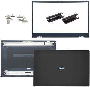 Jxjslp Replacement LCD Back Cover with Front Bezel with Hinges with Shaft Cover for DELL Inspiron 15 3510 3511 3515 3520 3525 Series Laptop 0WPN8 00WPN8 9WC73 09WC73 AP3LE000901 Black
