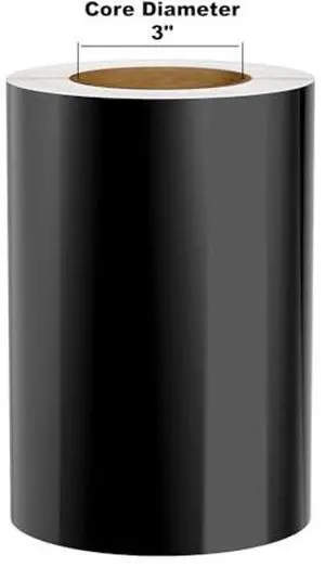 (On Sale) Kingston Premium Vinyl Label Tape, Black, 8" x 150' on 3" Core for DuraLabel 9000, LabelTac 9, SafetyPro 9G, VnM 8 and Viscom ProMax 9