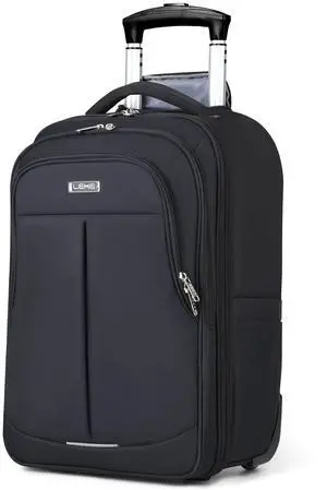 Lekespring Rolling Backpack for Adults,18 Inch Waterproof Carry-on Backpack with Wheels, Wheeled Backpack Carry-on Luggage, Travel Backpack for Men Women, Trolley Laptop Backpack, Black Large
