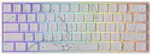 MONSGEEK FUN60 MAX Rapid Trigger Gaming Keyboard 8k SP Magnetic Switch HE Keyboard Multi-Modes Wireless 60% Nebula White, Glare Magnetic Switch