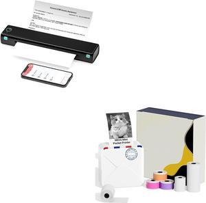Ponek Portable Printers Wireless for Travel, M08F-Letter Wireless Inkless Portable Printer, Blutooth Thermal Printer, Tattoo Printer Supports 8.5" X 11" Thermal Paper, Travel Printer for