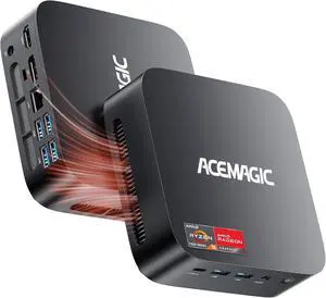ACEMAGICIAN Mini PC Gaming, AMD Ryzen 7430U (Equivalent to 5850U, 6C/12T, Up to 4.3Ghz), 16GB DDR4 512GB SSD Mini Computers Micro Desktop PC 4K Triple Display WiFi6 BT5.2 for Gaming Office Home