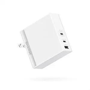 SHARGE USB C Charger for Laptops 140W GaN Fast Charger with USB C and USB A, PD3.1 Power Adapter Compatible for MacBook Chromebook Surface iPhone 16/15 iPad PC Tablets (Cable Not Included)