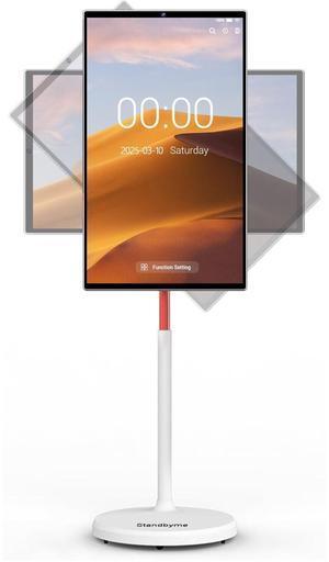 StandbyMe 22 Inch 1080p Portable tv Built-in Camera, Portable Touch Screen Monitor Rollable Tablet TV, Wireless TV on Wheels Touchscreen Battery(6-8H) (Upgraded Version - Supports Scalability)