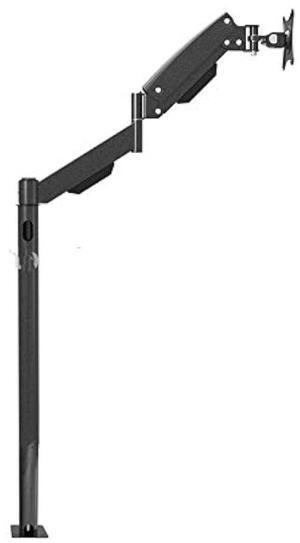 Premium Gas Spring Single Monitor Floor Stand - Adjustable Height, Sturdy TV Mount for 13-27 LCD Monitors - Holds up to 10kgs - Perfect PC Stand for Floor or Sofa Side