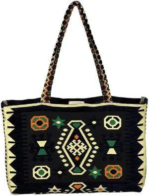 Tote Bag for Women Woven Shoulder Bag Gym Travel Weekender Cute Tote with Compartments Fits 17-Inch Laptop