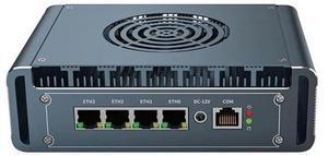 Micro Firewall Appliance, 4 i226-V 2.5Gbe LAN Ports, Fanless Mini PC Processor N100 Quad Core, DDR5 1*M.2 Support AES-NI Barebone Router PC VPN,HDMI DP USB3.0 NO RAM (DDR5) NO SSD(M.2 Nvme)
