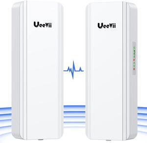 Gigabit Wireless Bridge, UeeVii CPE850 5.8GHz Point to Point/Multipoint WiFi Bridge, 5KM Long Range Outdoor WiFi CPE with 16dBi Antenna, 24V PoE Power, Extend Network to Barns, Shops, Garages