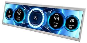 VSDISPLAY 14.5 Inch White LCD Monitor 2560x720 2K Resolution USB-C Stretched Bar Display for Computer PC Case GPU CPU Secondary Screen