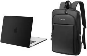 MOSISO Slim Laptop Computer Backpack&Compatible with MacBook Air 15 inch Case 2025 2024 2023 Release M3 A3114 M2 A2941, Protective Plastic Hard Shell Case Cover, Black