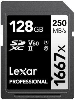 Lexar 128GB Professional 1667x SD Card, UHS-II, C10, U3, V60, Full HD, 4K, Up To 250MB/s Read SDXC Memory Card, for Professional Photographer, Videographer, Enthusiast (LSD128CBNA1667) Lexar 128GB Professional 1667x SD Card, UHS-II, C10, U3, V60, Full HD, 4K, Up To 250MB/s Read SDXC Memory Card, for Professional Photographer, Videographer, Enthusiast (LSD128CBNA1667)