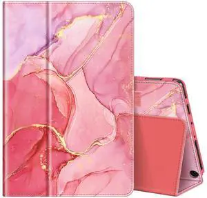 Fintie Folio Case for All-New Amazon Fire HD 10 and 10 Plus Tablet (13th/11th Generation, 2023/2021 Release) - Slim Fit Standing Cover with Auto Sleep/Wake, Marble Pink