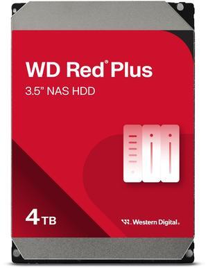 Western Digital 4TB WD Red Plus NAS Internal Hard Drive HDD - 5400 RPM, SATA 6 Gb/s, CMR, 128 MB Cache, 3.5" -WD40EFZX
