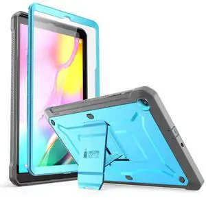 SUPCASE for Galaxy Tab A 10.1 Case with Screen Protector (Unicorn Beetle Pro), [Built-in Stand] Full-Body Rugged Heavy Duty Protective Tablet Cover for Samsung Galaxy Tab A 10.1 (2019), Blue