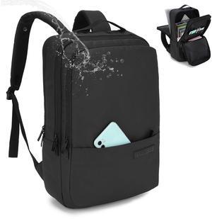 HEAD Slim Laptop Backpack for Men Fits 15.6 inch Computer, Work Backpacks with Trolley Sleeve and 3 Compartments, Lightweight Waterproof Travel Backpack for College/Business/Daily/Outdoor, Black