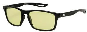 LEVEL UP Strike Blue Light Blocking Glasses - Computer Reading & Gaming Eyewear for Gamers to Filter UV Glare & Anti Eyestrain - Men, Women & Kids Black Frame Yellow Lenses Reader Spectacles