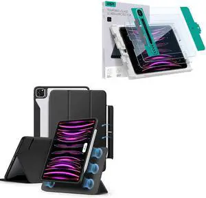 ESR for iPad Pro 12.9 Case, iPad 12.9 Pro Folio Case (2022/2021, 6th/5th Generation) with Pencil + 2 Pack Screen Protector for iPad Pro 12.9 Inch (2022/2021/2020/2018)