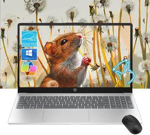 HP Pavilion 15.6" HD Touchscreen Laptop | 8GB RAM | 256GB SSD | Intel Core i3-1215U up to 4.1GHz | 11Hr Battery | Windows 11 | USB-C & HDMI | Sleek Silver | w/Mouse (8GB RAM | 256GB SSD)