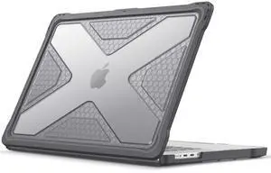 Fintie Case for MacBook Pro 16 Inch A3403 A3186 A2991 A2780 A2485 (2024 2023 2022 2021) - Heavy Duty Rugged Hard Shell Cover with TPU Bumper for MacBook Pro 16" M4/M3/M2/M1 Pro/Max Chip, Gray