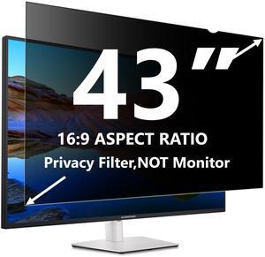 ACONETMAX 43 Inch Computer Privacy Screen Filter for 16:9 Widescreen TV Monitor, Removable Eye Protection Anti Glare Blue Light Flim Privacy Shield, Anti Spy Screen Protector