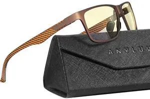 ANYLUV Blue Light Blocking Glasses Men Computer Gaming Glasses Lightweight Al-Mg Metal Anti Eyestrain Eye Protection