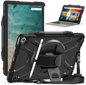 AOOCSHEY for  Kindle Fire Max 11 13th Gen Case 2023, Rugged Shockrpoof Child Friendly Protective Case with Handle Stand Shoulder Strap Pencil Holder, Compatible with Type Cover Keyboard, Black