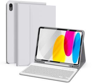 besky for iPad 10th Generation Case with Keyboard (10.9",2022) & iPad 11th (A16,2025) (Only Compatible with 10th Generation 2022) Detachable Bluetooth Keyboard Case with Pencil Holder