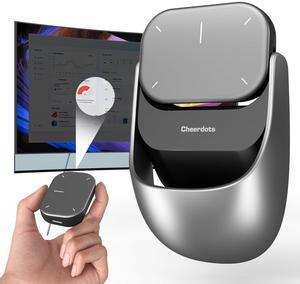 3 in 1 Wireless Mouse & Presentation Clicker, Magnetic Detachable Touchpad Air Mouse, Wireless Presenter Remote for PowerPoint Slide, Ultra-Lightweight, Compatible With PC /Mac/Windows (Basic, Silver)