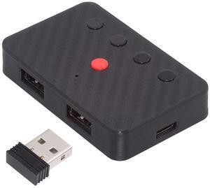 CY USB Wired Keyboard and Mouse Convert to Wireless 2.4G Bluetooth(BT) Converter with Receiver Type-C Power for Laptop Tablet Phone