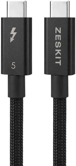 Zeskit Certified Thunderbolt 5 Cable 120Gbps 240W, 0.8m Braided