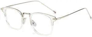 Cyxus Women Blue Light Bloking Glasses Anti Blue Light Square Half Rim Glasses Clear