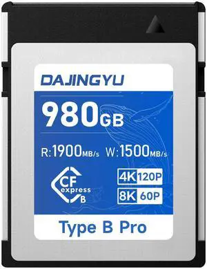 High Speed 980GB CFexpress Type B Memory Card 1900MB/s Read & 1500MB/s Write for 8K60P/4K120P Video Recording Compatible with Nikon Canon panasonic Fujifilm Camera
