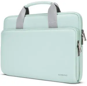 DOMISO 17.3 inch Laptop Sleeve Bag Water-Resistant Carrying Case with Handle for Dell/MSI GS73VR Stealth Pro/ROG Strix GL702VS/HP Envy Pavilion 17/LG/17.3" Notebooks,Mint Green