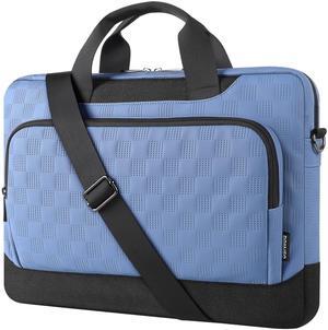 DOMISO 17-17.3 inch Laptop Sleeve Business Briefcase 17 inch Laptop Bag Waterproof 17 inch Laptop Case for Men Women Business Office Work Computer Bag 17 inch Messenger Shoulder Bag,Blue