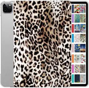 DuraSafe Cases for iPad Pro 12.9 5 4 Generation [ PRO 12.9 inch 5th 4th ] A2378 A2461 A2379 A2462 A2229 A2069 A2232 A2233 Printed Slim Hard Shell Protective Stand Cover - Leopard