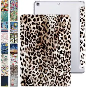 DuraSafe Cases for iPad Air 3 2019 PRO 10.5 Inch 2017 Air 3rd Gen A1701 A2152 A2123 MQF12LL/A MQEY2LL/A MQF22LL/A MQF02LL/A Trifold Printed PC Lightweight Protective Clear Back Cover - Leopard