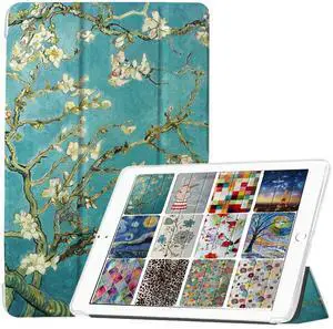DuraSafe Cases for iPad PRO 10.5 Air 3 [ PRO 10.5 Inch Air 3rd Gen ] A1701 A1709 A1852 A2152 A2123 A2153 A2154 Printed Lightweight Soft Silicone Transparent Front & Back Cover - Almond Flower Bloom