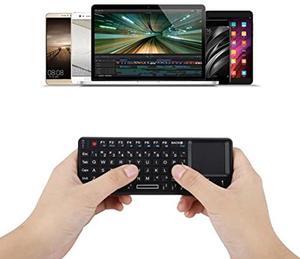 EIMSOAH 2.4GHz Wireless Touchpad Keyboard, Keyboard With Touchpad, Rechargeable Mini Ultra Thin USB Backlit Keyboard, for HTPC