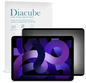 DIACUBE Magnetic 4-Way 360 Degree Privacy Screen Protector for iPad Air 5th/4th Generation 10.9 Inch, Removable Reusable Anti-Spy Anti-Glare Anti-Fingerprint [Landscape and Portrait Mode at