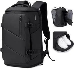 Fenree.geer 30L Travel Backpack for Men, Flight Approved Carry on Backpack Fits 17 inch Laptop, Water-resistant Large Luggage Weekender Bag Daypack for Traveling, Sports, Business, Black
